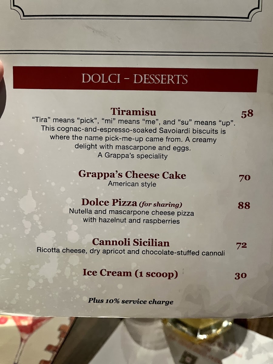 Menu - Grappa's Cellar photo 6